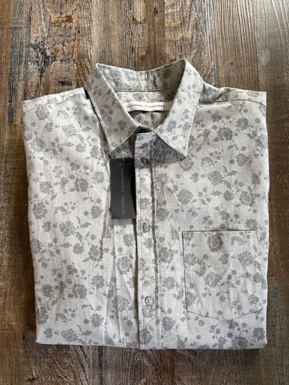 National Standards | Japanese Floral Pointelle Print Dress Shirt